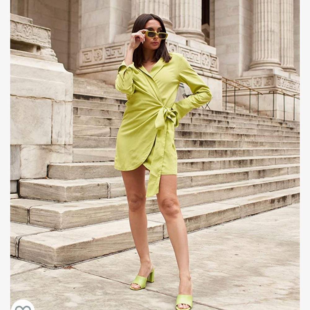 The drop Lime dress X Paige Desorbo